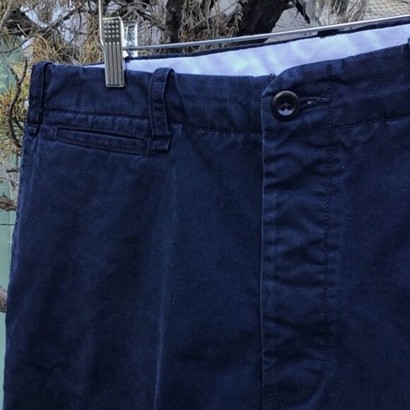 Buck Mason officer pant men’s 34 navy blue chino pants slub twill cotton - Picture 3 of 9